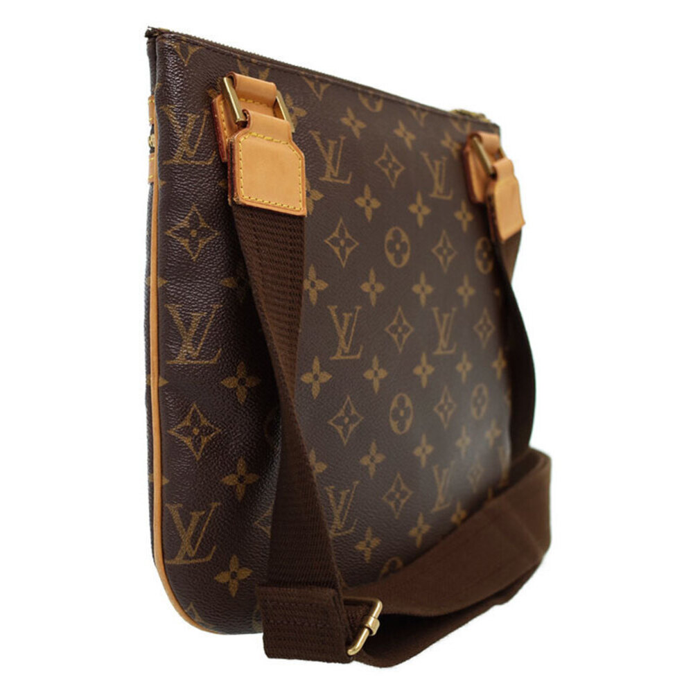 Louis Vuitton Monogram Bosphore Pochette Bag Leather Brown Shoulder
